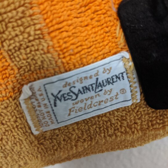 Vintage designer cotton Yves Saint Laurent hand towel, mid-century style - Picture 2 of 6